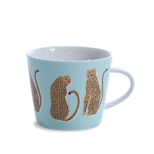 Bucket Mug Leopard Mint